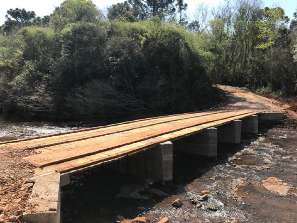 Concluda recuperao de ponte na comunidade de Sagrado Corao de Jesus