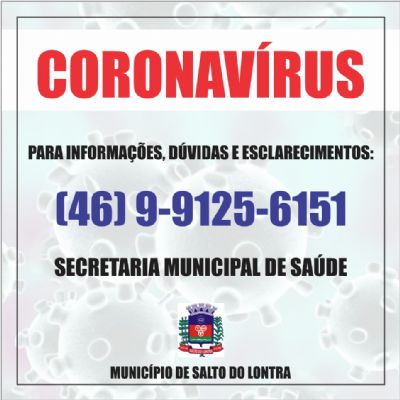 Coronavrus: Secretaria de Sade disponibiliza nmero de atendimento